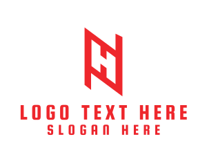 Modern Geometric Diamond Letter H logo design