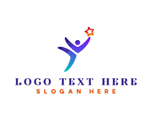 Coach - Human Star Success logo design