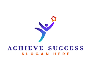 Human Star Success logo design