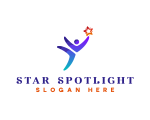 Human Star Success logo design