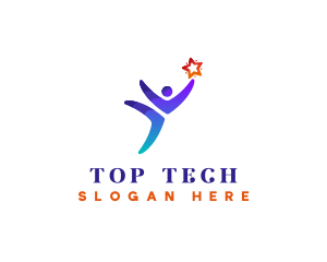 Top - Human Star Success logo design