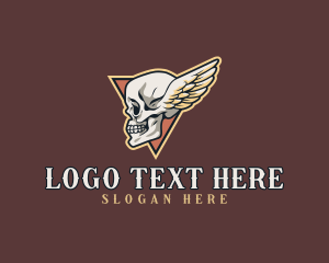 Automotive - Punk Skull Wings logo design