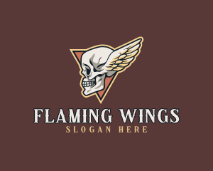 Wings - Punk Skull Wings logo design