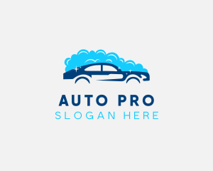 Bubble Car Auto Washing  logo design