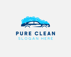 Bubble Car Auto Washing  logo design