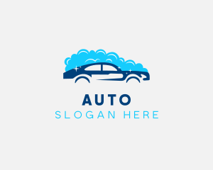 Bubble Car Auto Washing  logo design