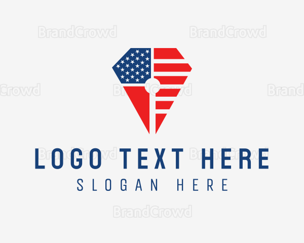American Flag Pen Logo