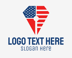 American Flag Pencil  Logo