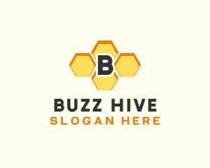 Bees - Honey Bee Hive logo design