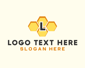 Hexagon - Honey Bee Hive logo design