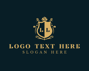 Gold - Royal Boutique Shield logo design