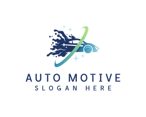 Auto Wash Car Cleaning logo design