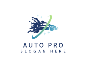 Auto Wash Car Cleaning logo design