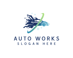 Auto Wash Car Cleaning logo design