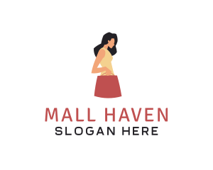 Shopping Mall - Woman Dress Bag logo design