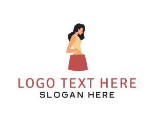 Online Shopping - Woman Dress Bag logo design