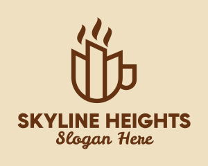 Skyscrapers - Coffee Cup Buildings logo design