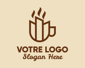 Latte - Coffee Cup Buildings logo design