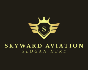 Aviation Flight Shield logo design