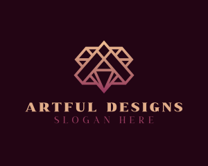 Elegant Diamond Letter A logo design