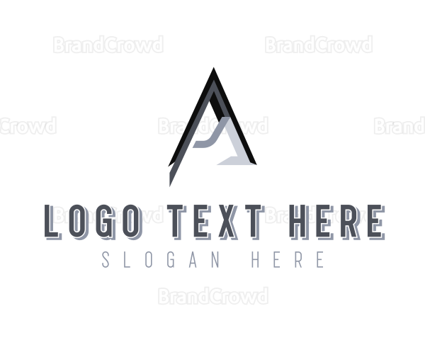 Geometric Futuristic Letter A Logo