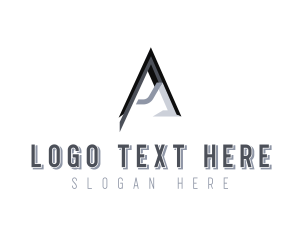 Corporate - Geometric Futuristic Letter A logo design