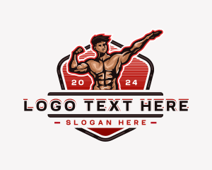 Trainer - Bodybuilder Fitness Workout logo design