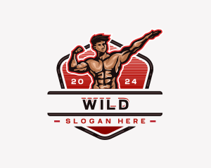 Trainer - Bodybuilder Fitness Workout logo design