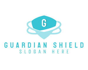 Protector - Shield Security Orbit Mask logo design