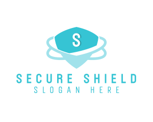 Shield Security Orbit Mask logo design