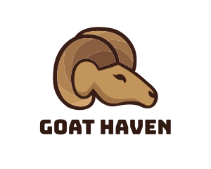 Brown Ram Head logo design