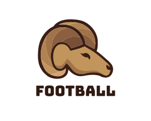 Brown Ram Head logo design