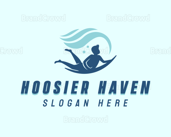 Ocean Surfing Wave Logo