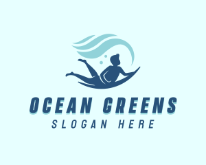 Ocean Surfing Wave logo design