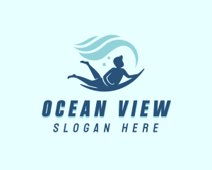 Ocean Surfing Wave logo design