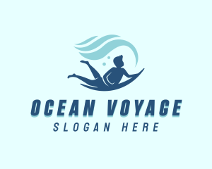 Ocean Surfing Wave logo design