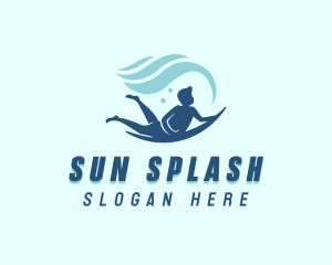 Beachwear - Ocean Surfing Wave logo design