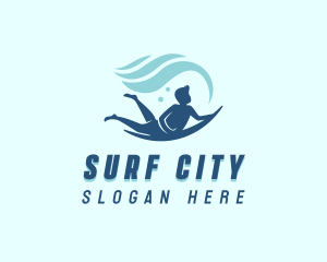 Ocean Surfing Wave logo design