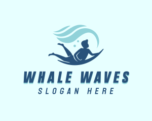 Ocean Surfing Wave logo design