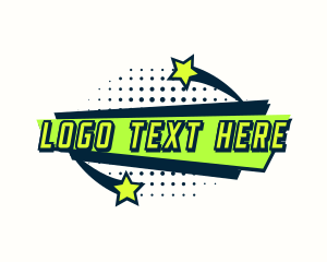 Retro - Retro Star Banner logo design