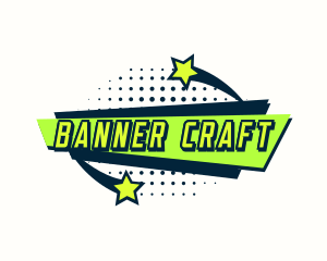 Banner - Retro Star Banner logo design