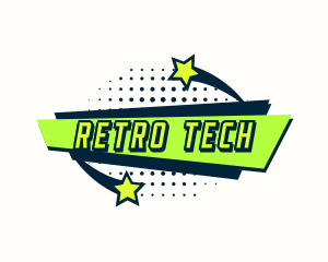 Retro Star Banner logo design