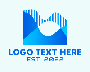 Youtube - Digital Spliced Wave logo design