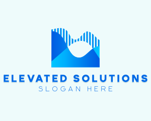 Digital Spliced Wave  logo design