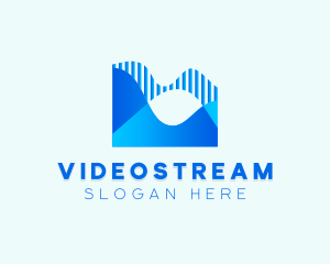 Youtube - Digital Spliced Wave logo design