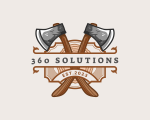 Lumberjack Woodcutter Axe  logo design