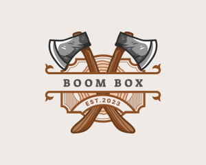 Lumberjack Woodcutter Axe  logo design