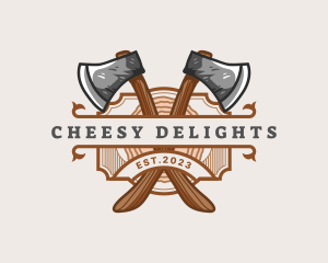 Lumberjack Woodcutter Axe  logo design