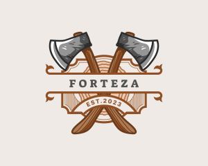 Lumberjack Woodcutter Axe  logo design