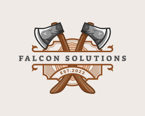 Lumberjack Woodcutter Axe  logo design